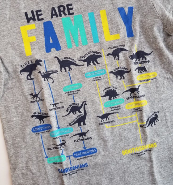 Stitch Fix Boys April 2019 dino family tee close