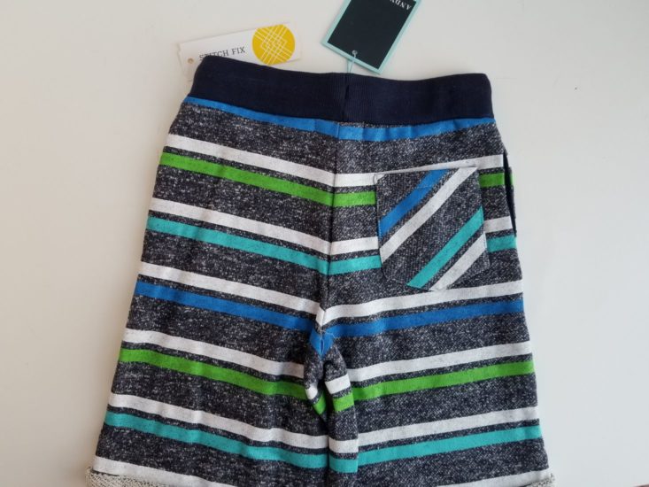 Stitch Fix Boys April 2019 striped shorts back