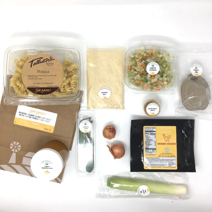 Sun Basket Subscription Box Review March 2019 - CHICKEN SOUP INGREDIENTS