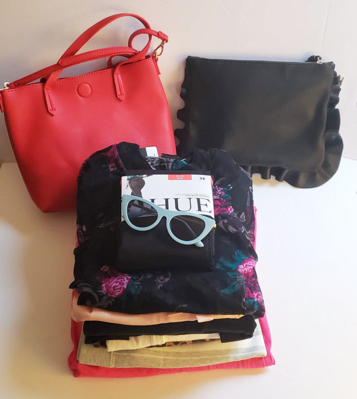 Trunk Club Plus Size Subscription Box Review March 2019 - All Products Group Shot Top