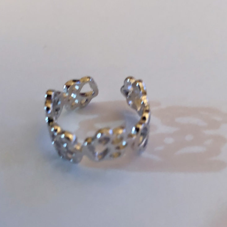 Unboxing The Bizarre Chic Boutique Review March 2019 - Sterling Silver Paw Ring 2 Top
