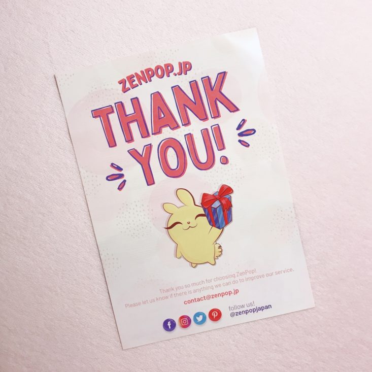 ZenPop Stationery Sakura Pack April 2019 - Tynote Front