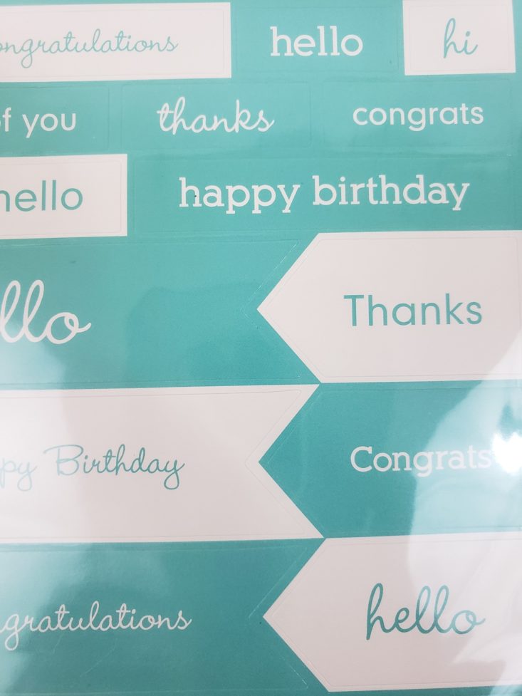 BUSY BEE STATIONERY Subscription Box May 2019 - Phrase Stickers Top 3