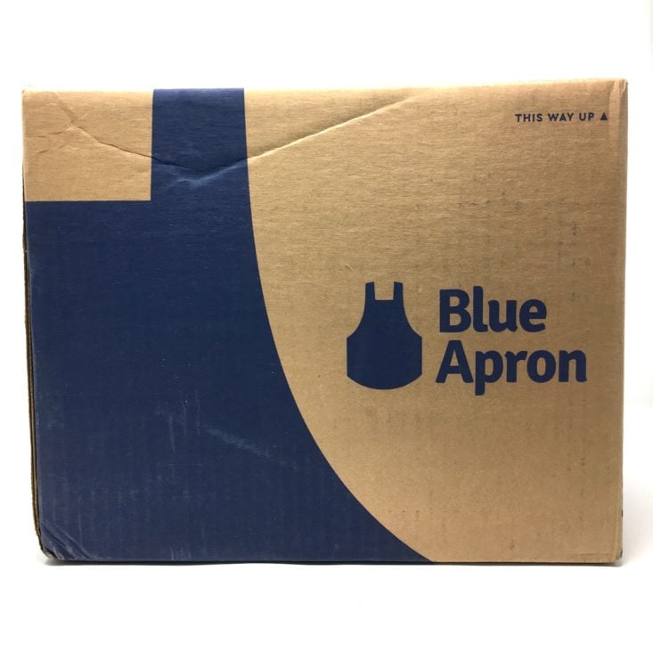 Blue Apron Subscription Box Review May 2019 - UNOPENED BOX Top