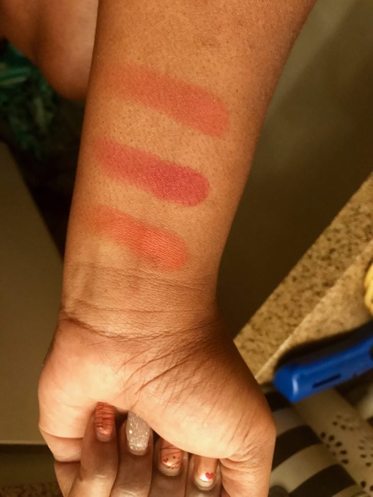 Boxycharm Tutorial May 2019 - Swatches Of The Trio Blush Palette