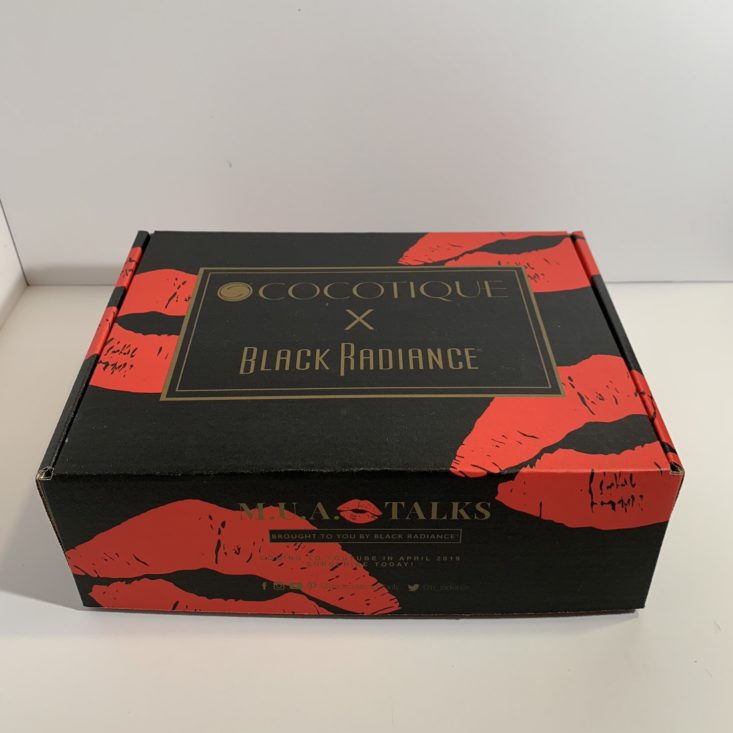 Cocotique “Black Radiance” April 2019 Review - Box Closed Front