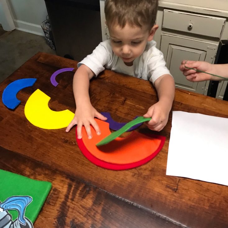 two pink balloons tot box review 2019 color sorting activity