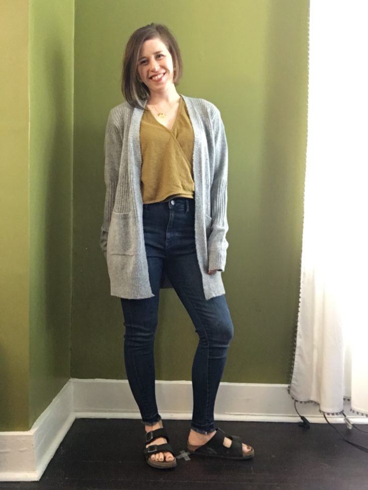 DAILYLOOK styling subscription review may 2019 grey cardigan