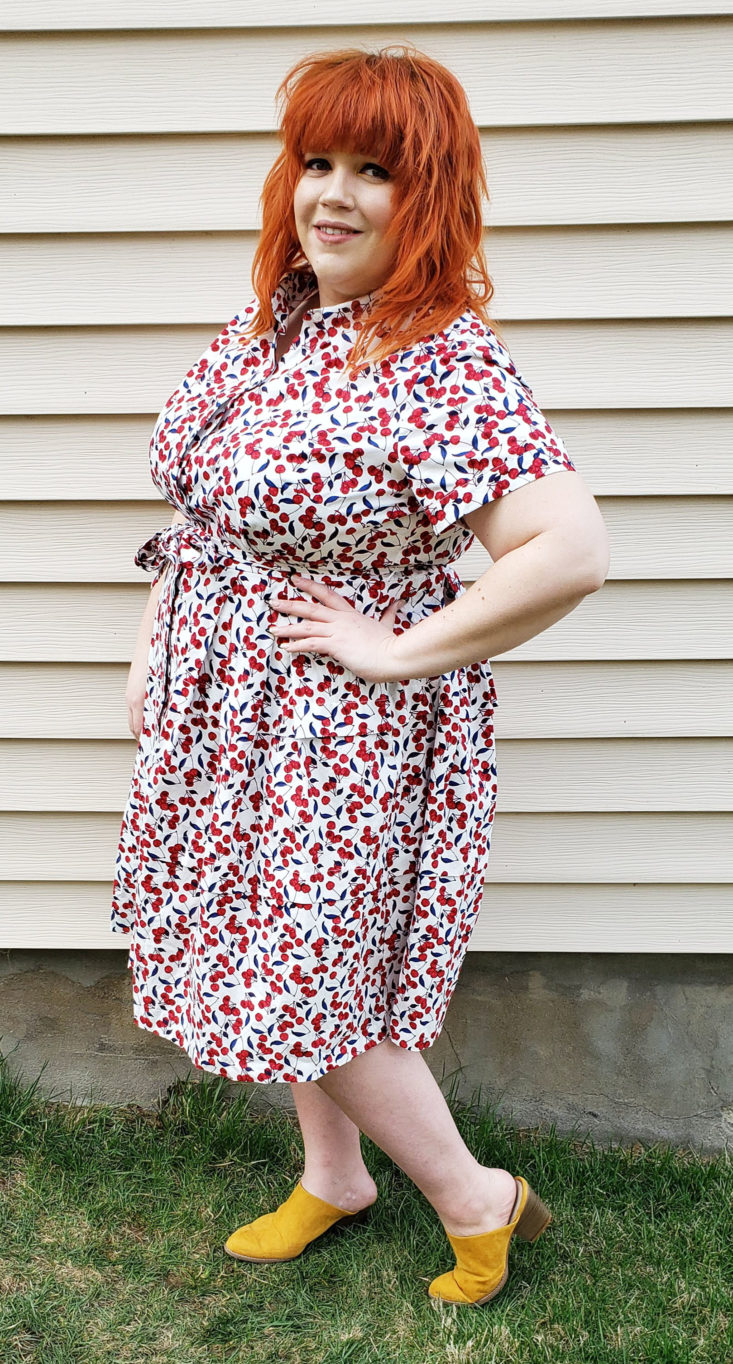 Dia & Co Subscription Box Review March 2019 - Ivey Shirt Dress by Donna Morgan Size 20 4 Front