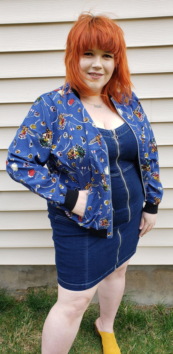 Dia & Co Subscription Box Review March 2019 - Leah Bomber Jacket by East Adeline Size 2x 4 Front