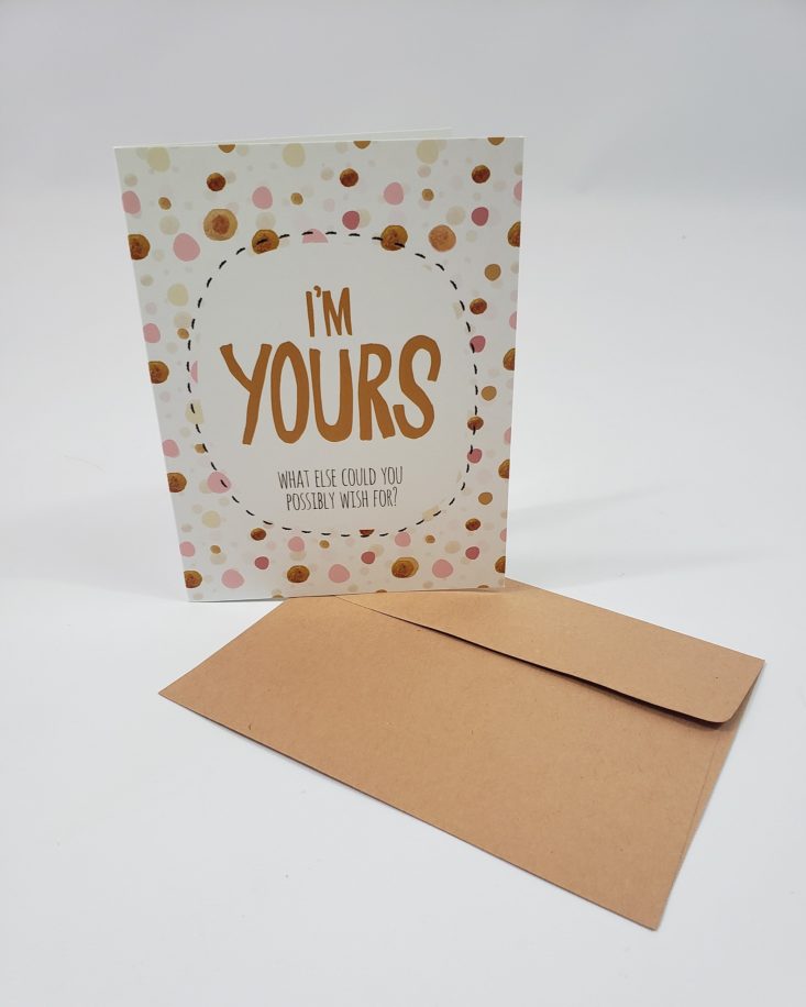 FLAIR & PAPER Subscription Box Review May 2019 - I’m Yours Greeting Card Front