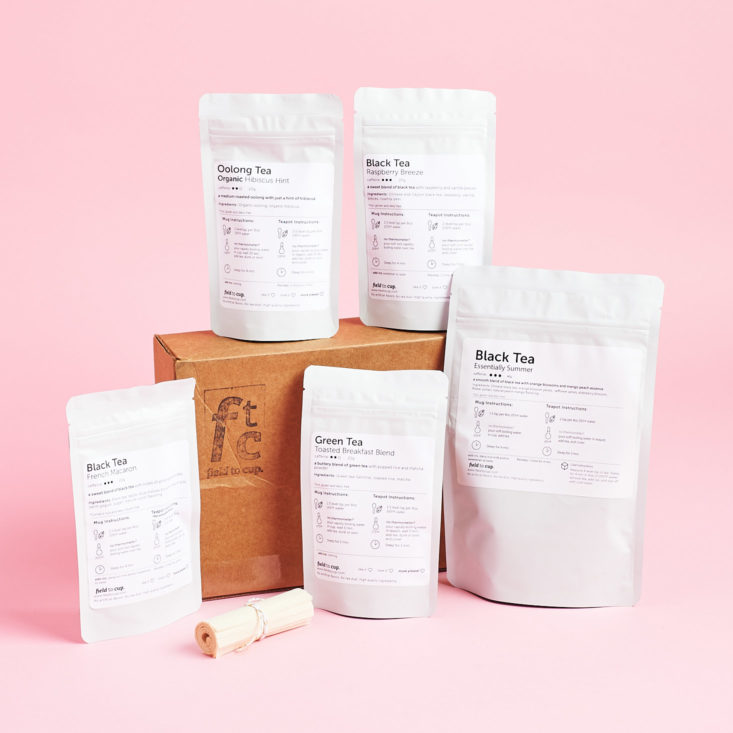 Field to Cup Discoverer May 2019 tea subscription box review all contents