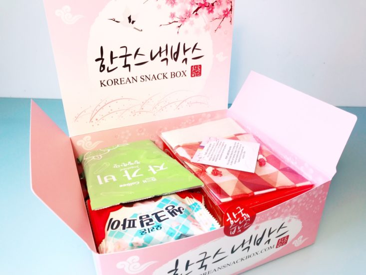 Korean Snacks Box 2019 - Box Opened Top