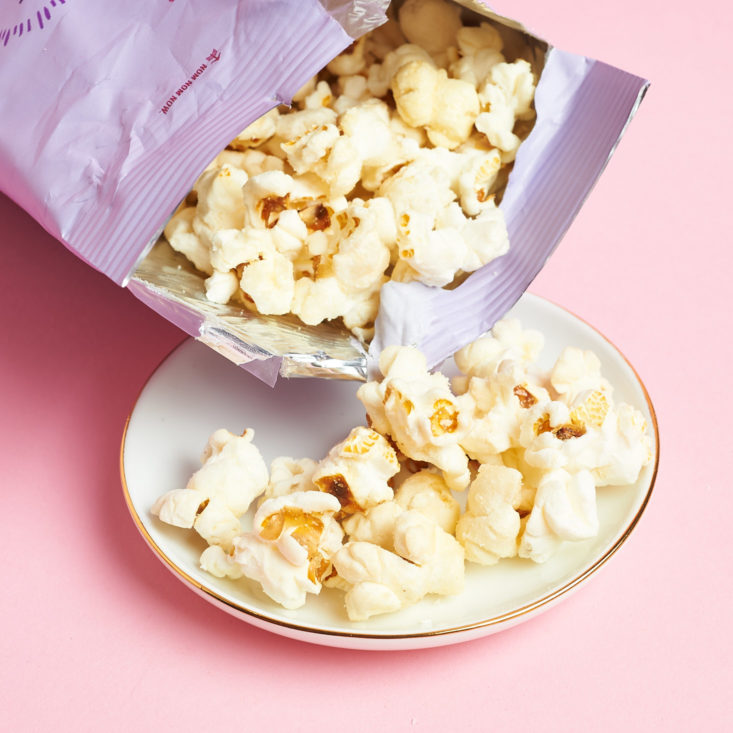Love Goodly April May 2019 review popcorn detail