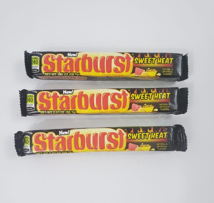 MONTHLY BOX OF FOOD AND SNACK REVIEW MAY 2019 - Starburst Sweet Heat Package Top