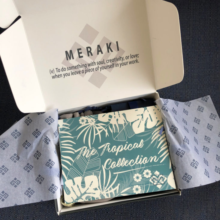 My Meraki Box Subscription Review April 2019 - Box Open 2 Top