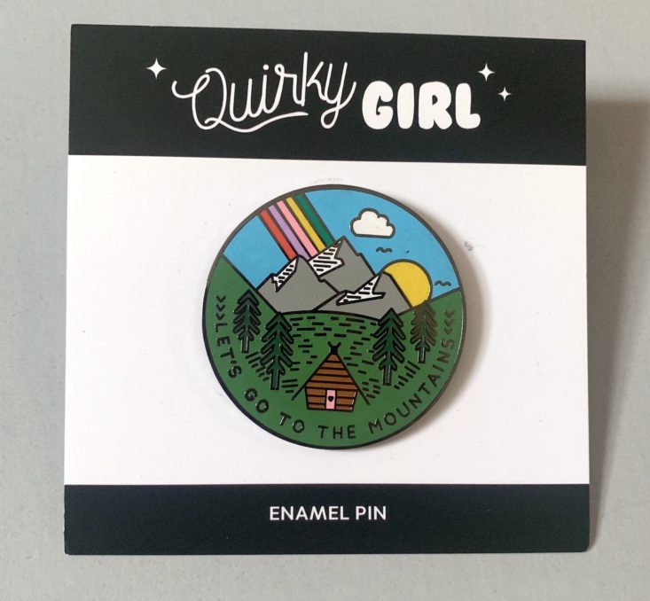 Quirky Crate Subscription Review May 2019 - Let’s Go To The Mountains Enamel Pin 1