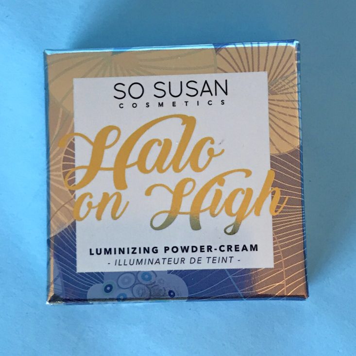 SinglesSwag May 2019 - So Susan Cosmetics Halo on High Powder-Cream Luminizer Box Top