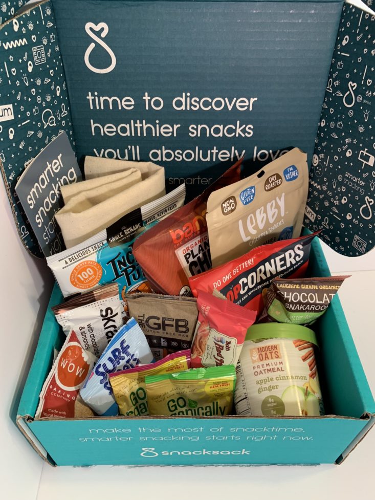 SnackSack Gluten Free April 2019 - All Items Front