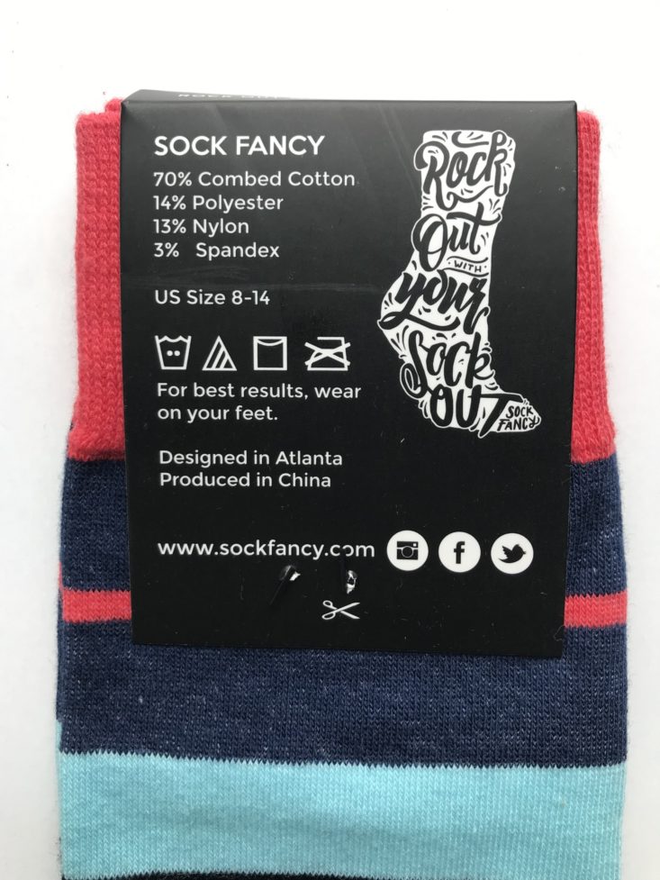 Sock Fancy Men May 2019 - back tag stripe Top