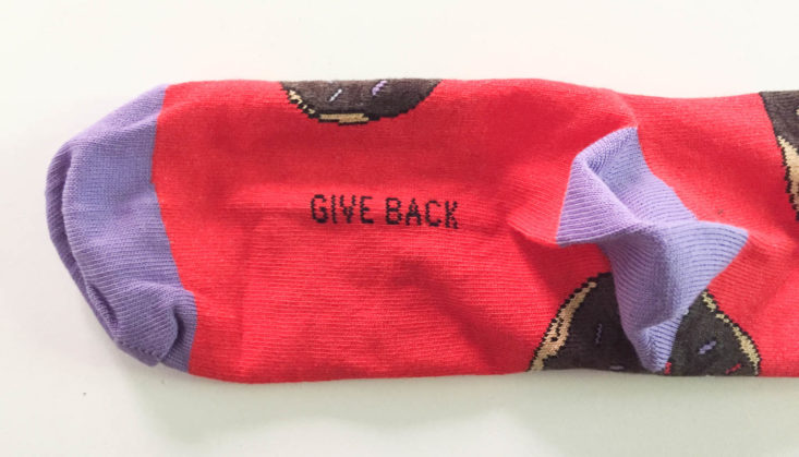 Sock Panda Men April 2019 - Large Donut Socks Back