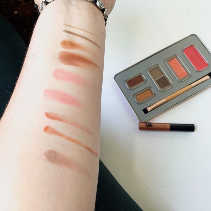 The Exclusively Birchbox Makeup Kit Review - Swatch Top