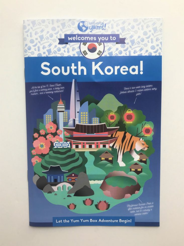Universal Yums “South Korea” May 2019 - Pamphlet Cover Top