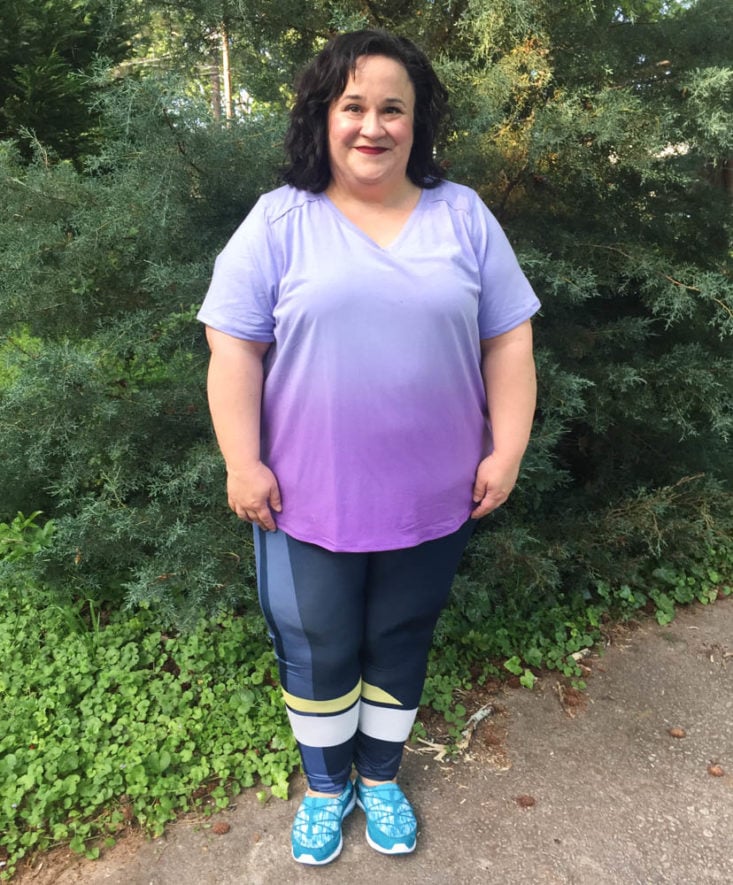 Wantable Fitness April 2019 - Ombre Keyhole Tee Front