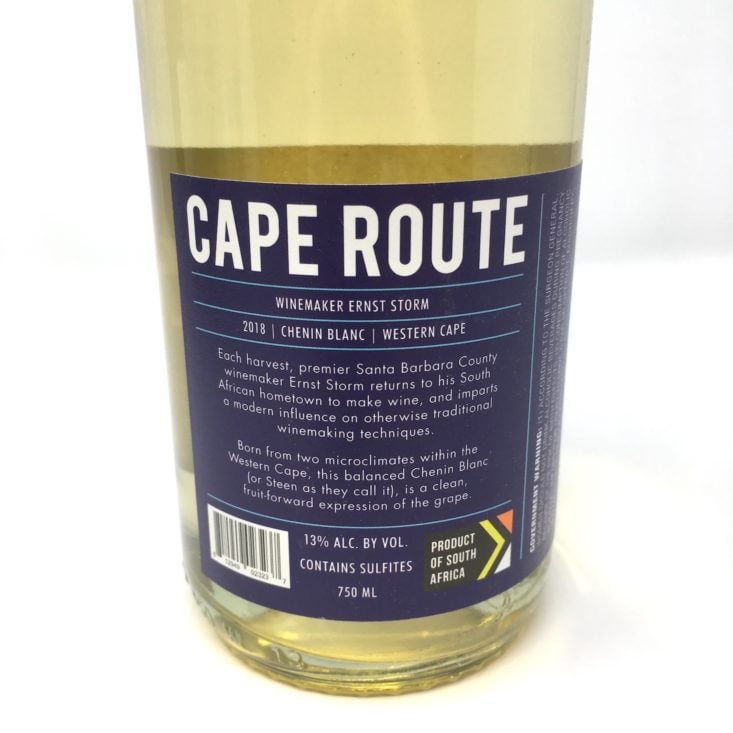 Winc Wine of the Month Review April 2019 - CAPE ROUTE BACK