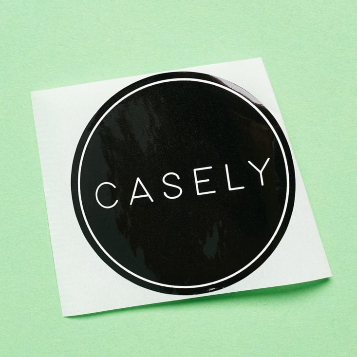 Casely June 2019 review sticker