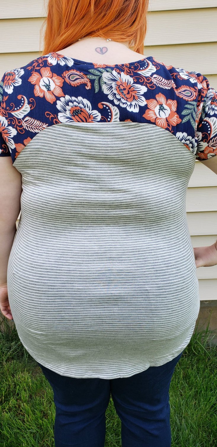 Dia & Co Subscription Box Review May 2019 - Maeve Mix- Print Tee by Gilli Size 3x 6 Back
