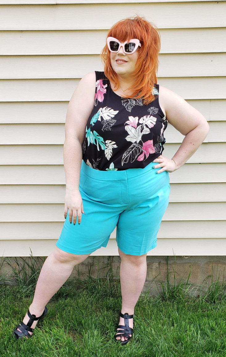 Dia & Co Subscription Box Review May 2019 - Vernon Short by Rafaella in Azure Blue Size 22 1 Front