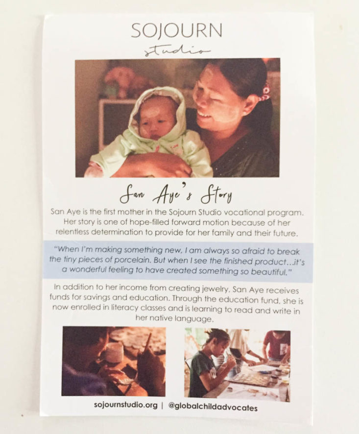 Fair Trade Friday Earring of the Month May 2019 - Booklet 2