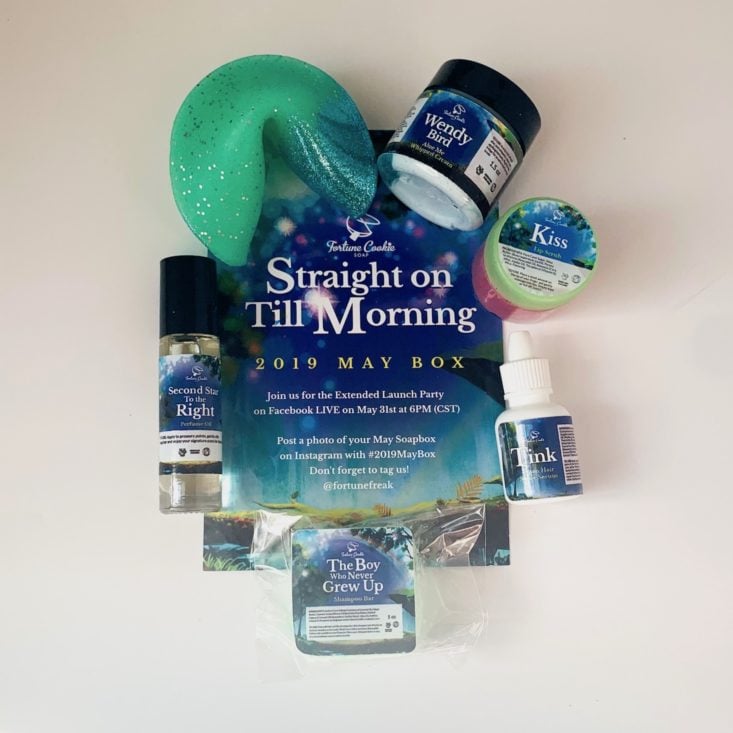 Fortune Cookie Soap “Straight on Till Morning” May 2019 Review - All Products Group Shot top