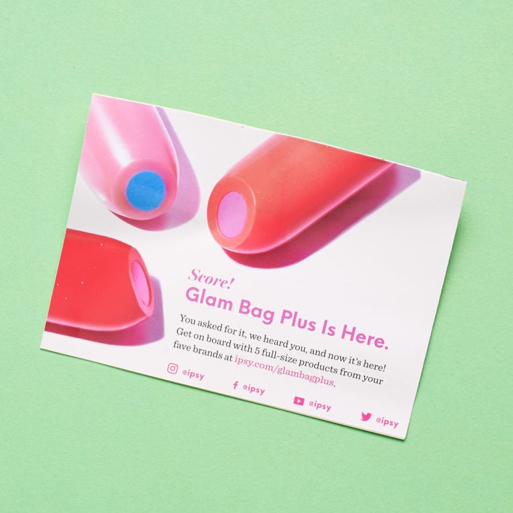 Ipsy June 2019 beauty subscription box review booklet back cover