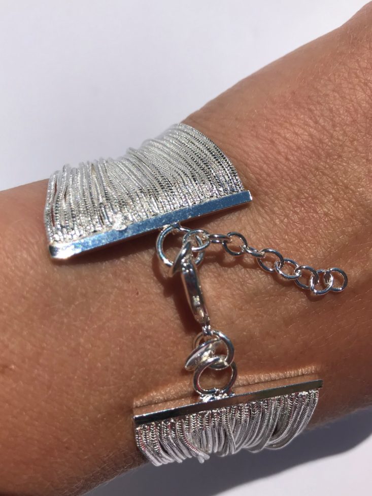 Jewelry Subscription Box Review June 2019 - Silver Multi-Strand Bracelet Toggle