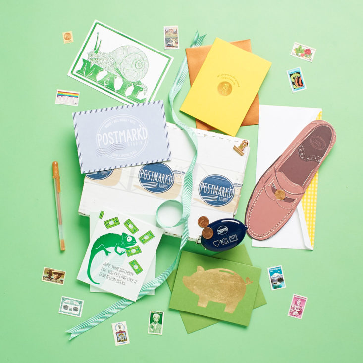 Postmarkd Studio June 2019 stationary subscription box review contents