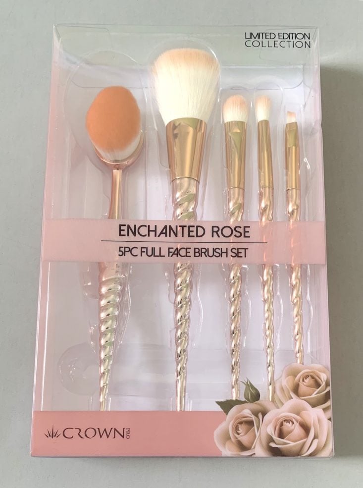 Slay Glam Box June 2019 - Crown Brush Enchanted Rose Brush Set 1