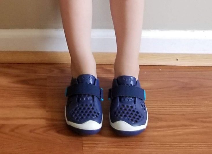 Stitch Fix Kids Boys June 2019 water shoes on