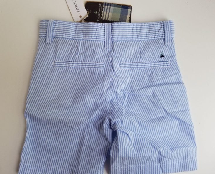 Stitch Fix Kids Boys June 2019 blue striped shorts back