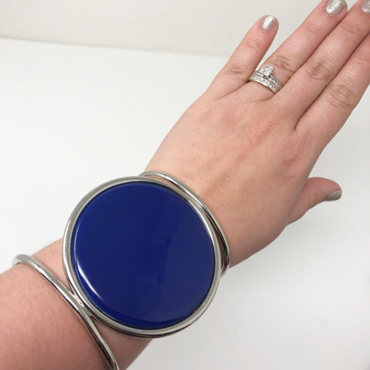 Switch Designer Jewelry Rental Subscription Review May 2019 - CELINE Circle Cage Plate Cuff With Hand 1