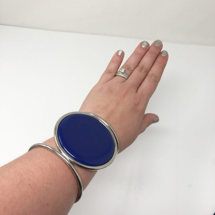 Switch Designer Jewelry Rental Subscription Review May 2019 - CELINE Circle Cage Plate Cuff With Hand 2