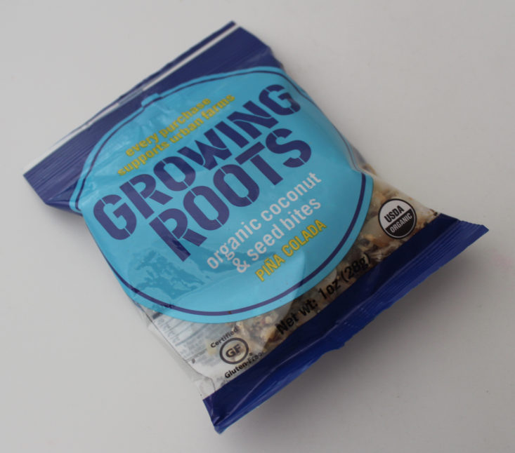 Bulu Box Weight Loss July 2019 - Growing Roots Organic Coconut and Seed Bites, Pina Colada Packed Top