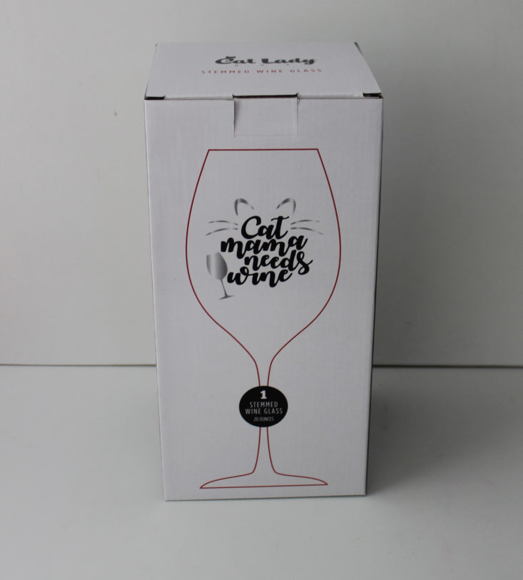 Cat Lady Box July 2019 - “Cat Mama Needs Wine” Wine Glass 1