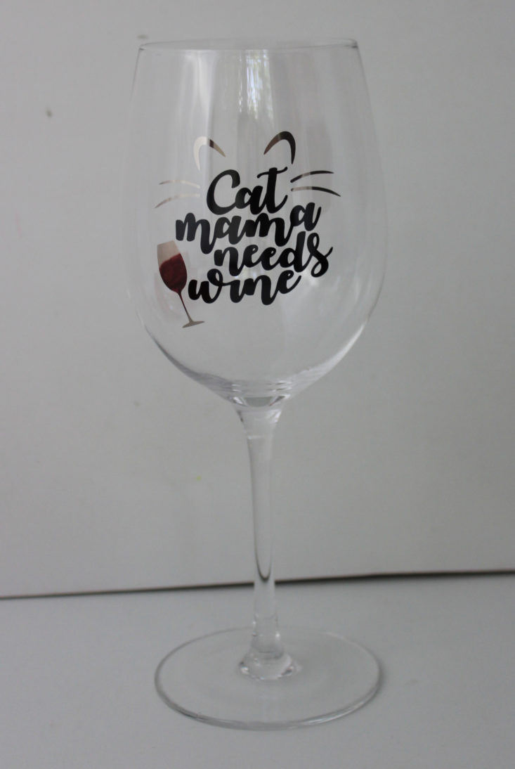 Cat Lady Box July 2019 - “Cat Mama Needs Wine” Wine Glass 2