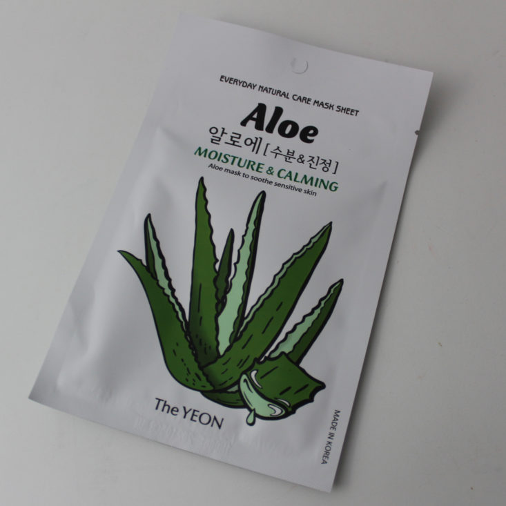Mask Maven June 2019 - The Yeon Everyday Natural Care Aloe Mask