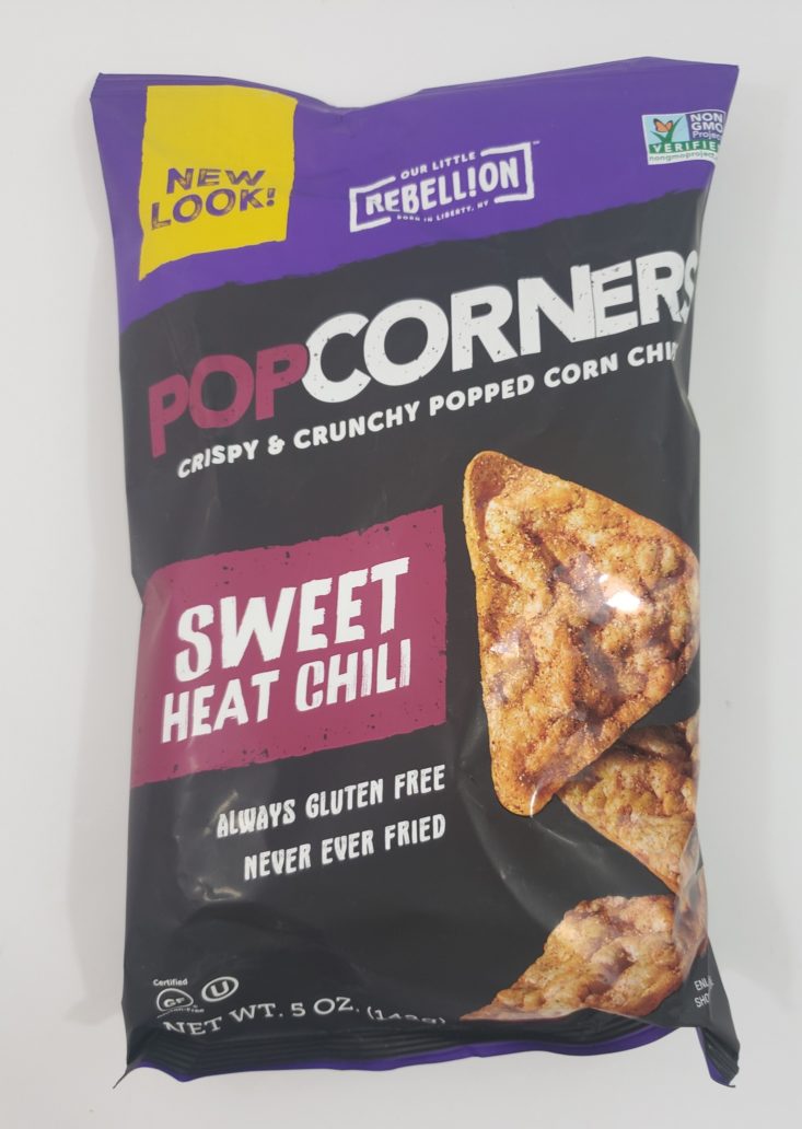 Monthly Box of Food and Snack July 2019 - Pop Corners Sweet Heat Chili 1