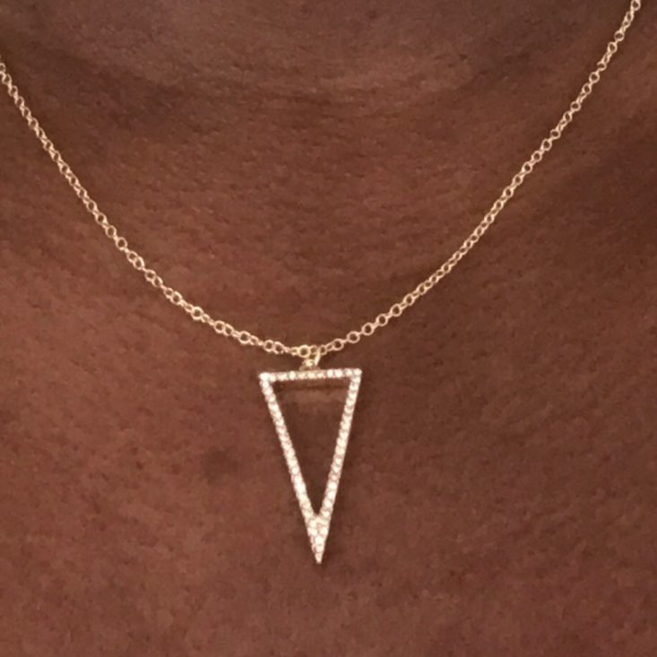 SinglesSwag July 2019 - Get Gem Pave Triangle Necklace Me Wearing The Necklace