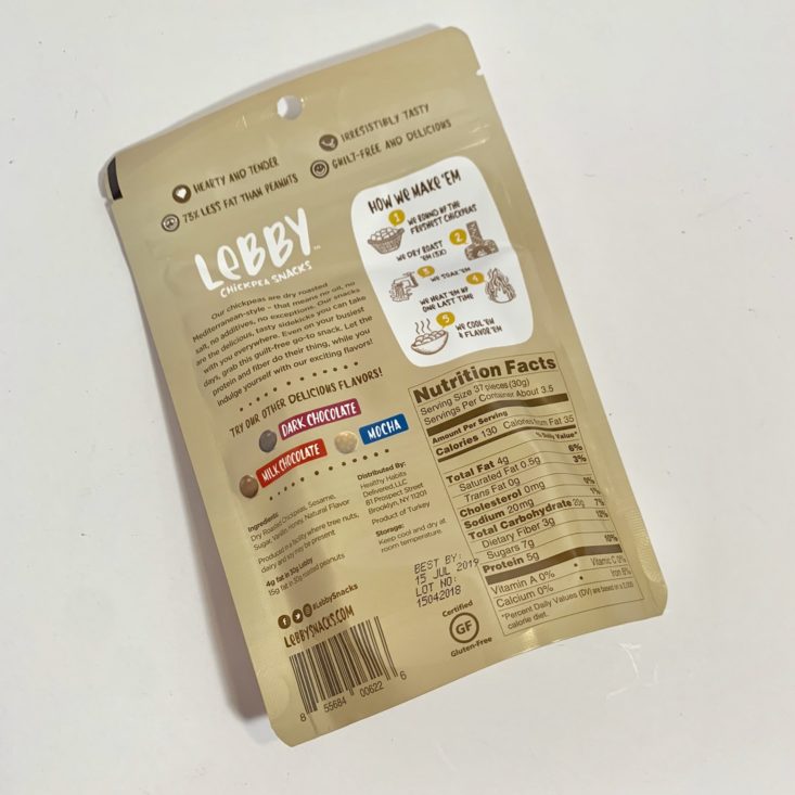 SnackSack Gluten Free May 2019 - Chickpea Back Top