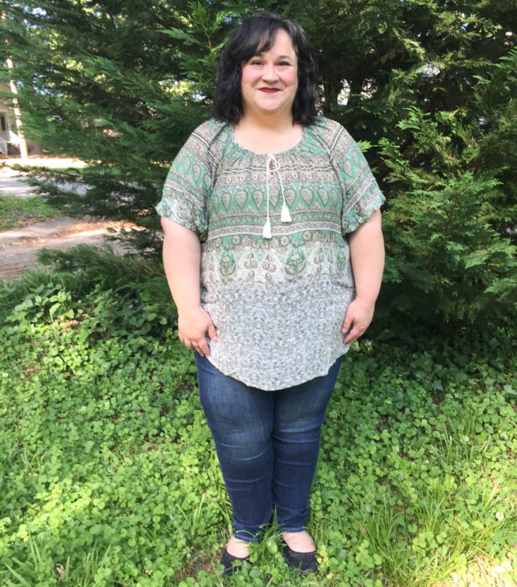 Trunk Club May 2019 - Kelly Print Peasant Top by Lucky Brand 1